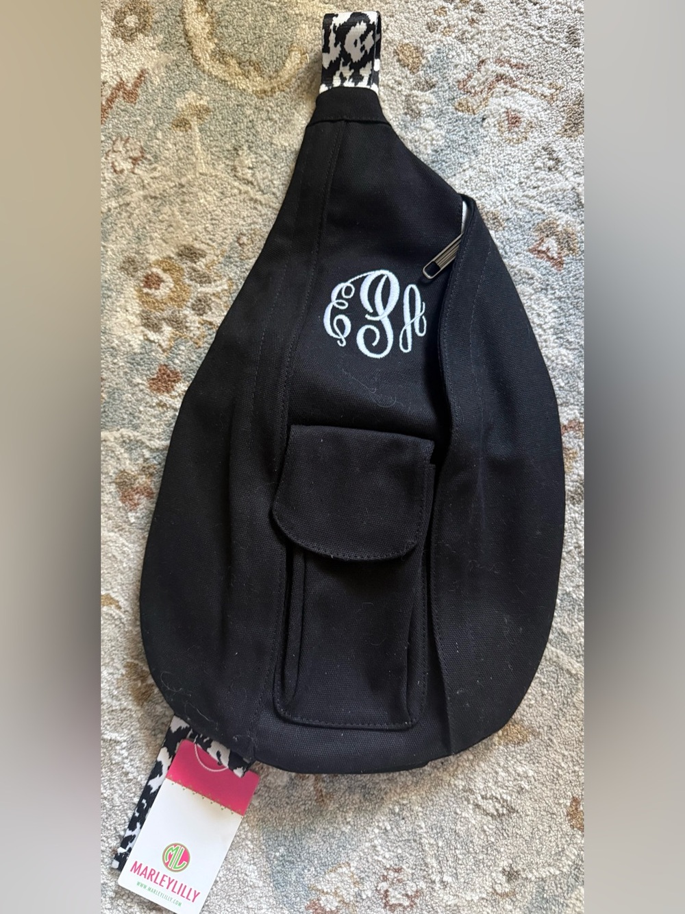 Marleylilly “EPA” Monogrammed Sling Pack